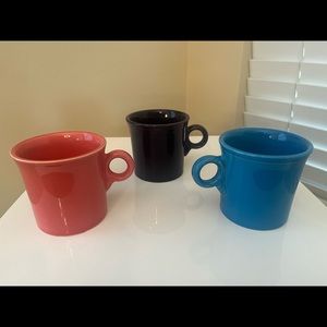 Fiestaware mugs-retired colors set of 3